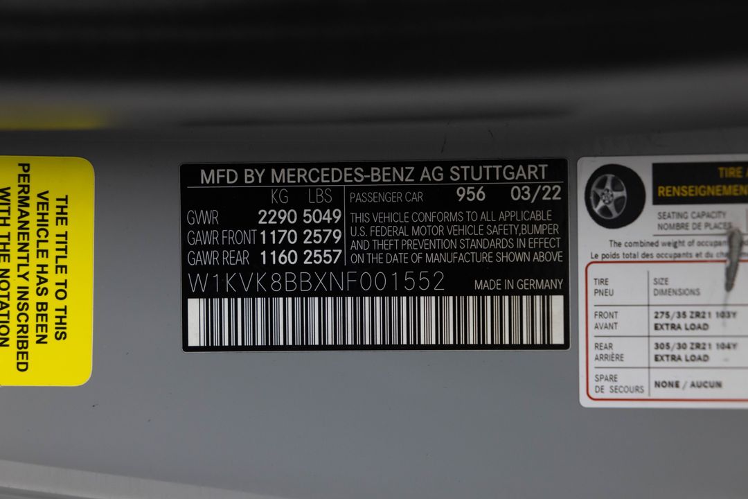 2022 Mercedes-Benz AMG SL 63