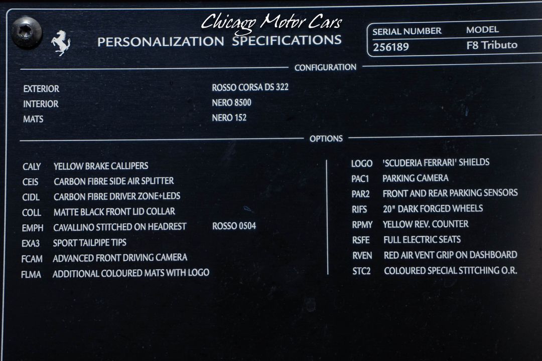 2020 Ferrari F8 Tributo