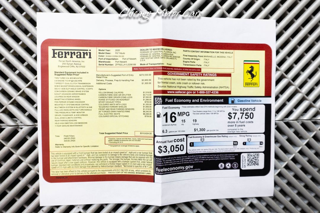 2020 Ferrari F8 Tributo