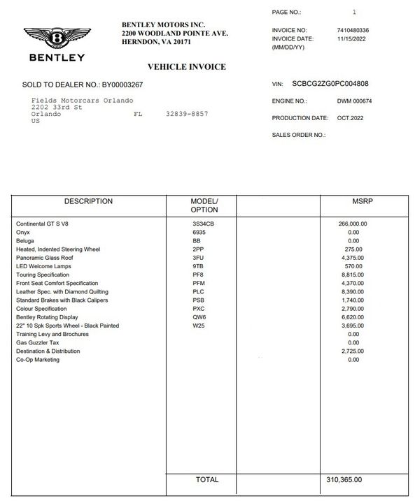 2023 Bentley Continental
