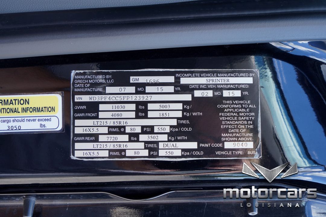 2015 Mercedes-Benz Sprinter Grech Limosine