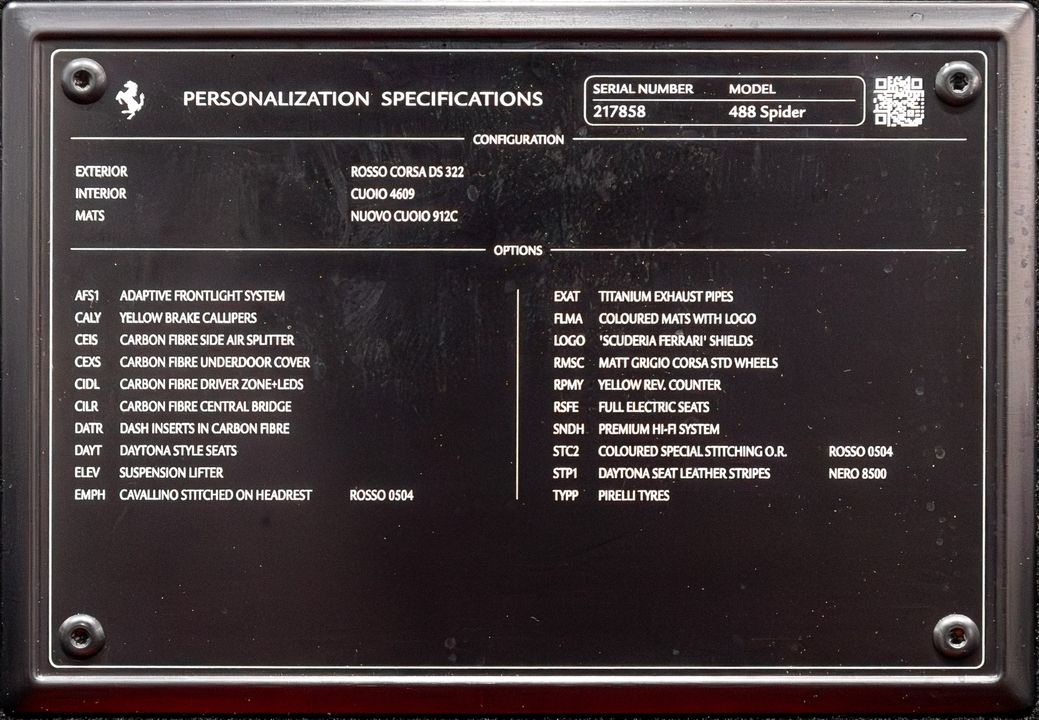 2016 Ferrari 488 Spider