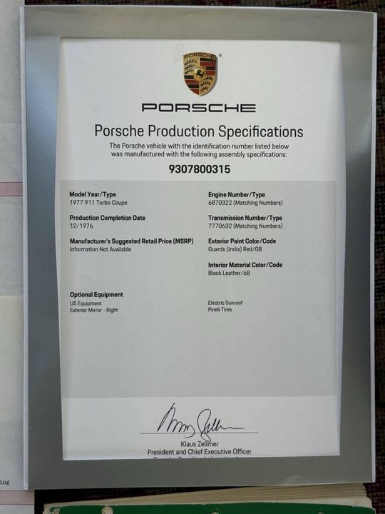 1977 Porsche 930