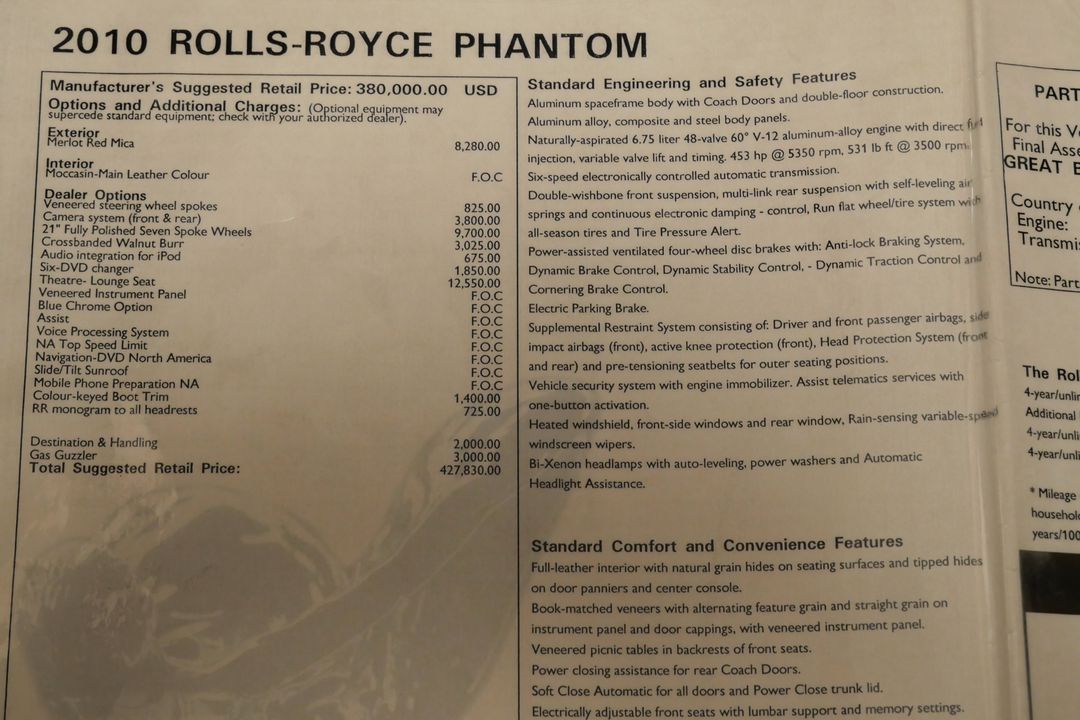 2010 Rolls-Royce Phantom