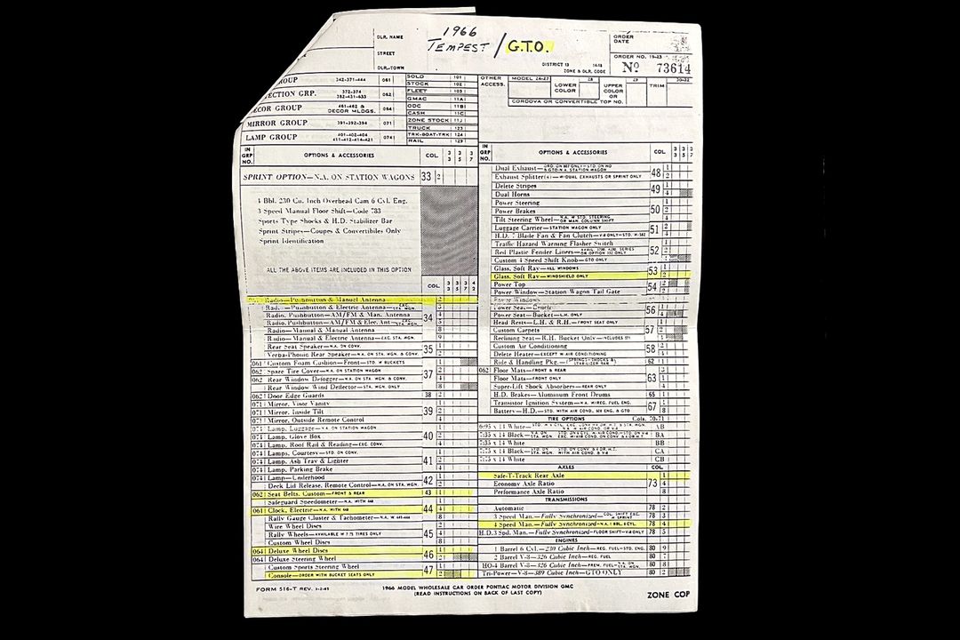 1966 Pontiac GTO Convertible