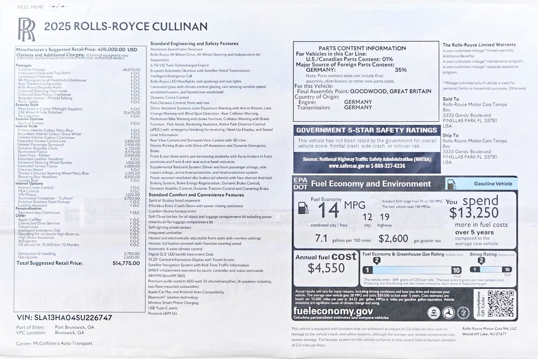 2025 Rolls-Royce Cullinan