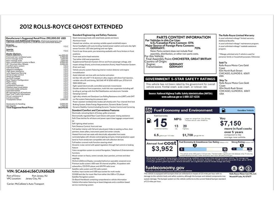 2012 Rolls-Royce Ghost
