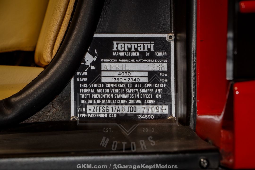 1988 Ferrari Testarossa