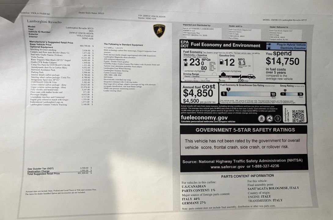 2025 Lamborghini Revuelto