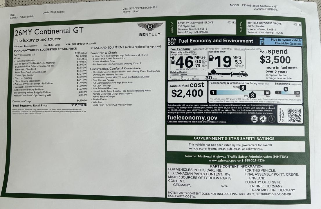 2026 Bentley Continental