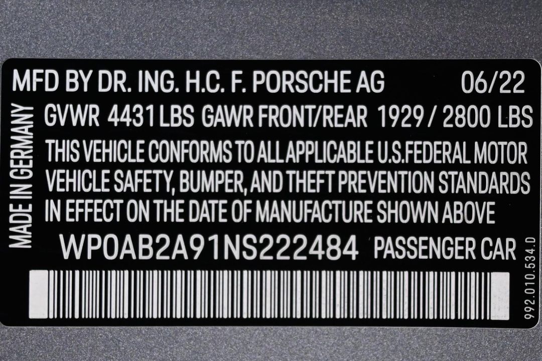 2022 Porsche 911