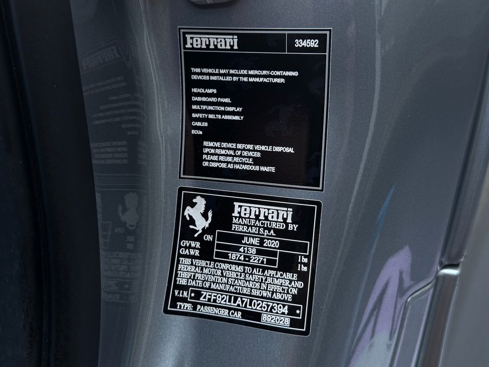 2020 Ferrari F8
