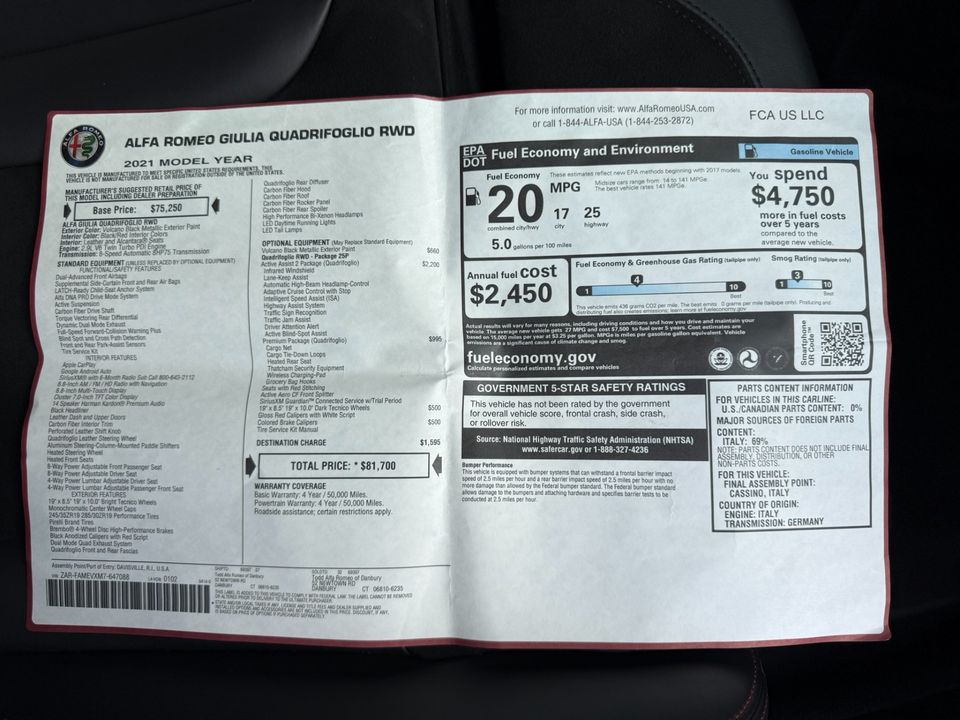 2021 Alfa Romeo Giulia