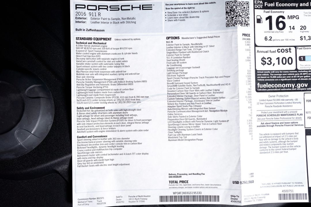 2016 Porsche 911