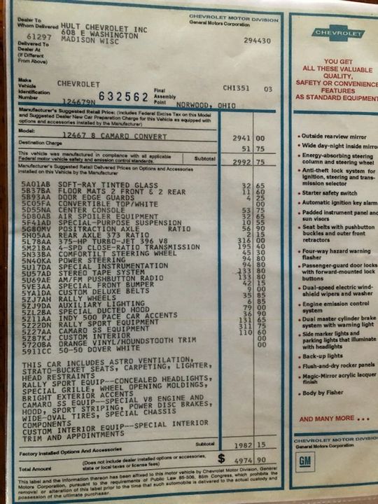 1969 Chevrolet Camaro