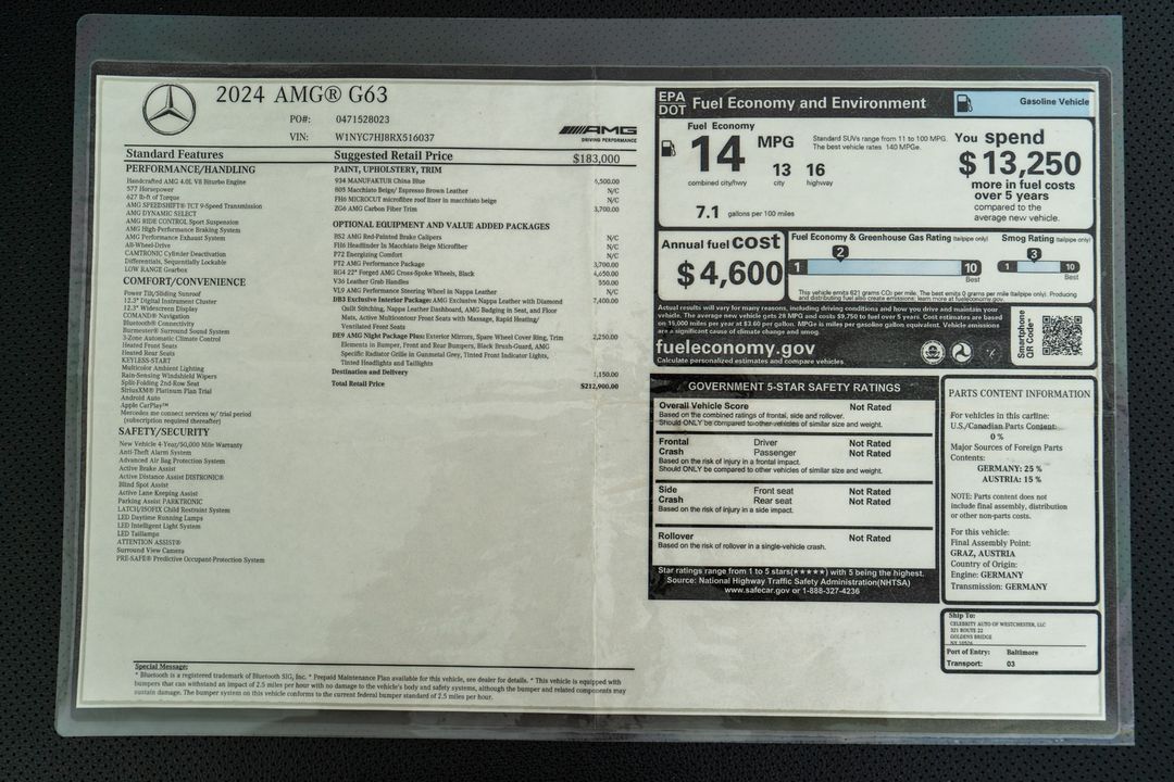 2024 Mercedes-Benz G63