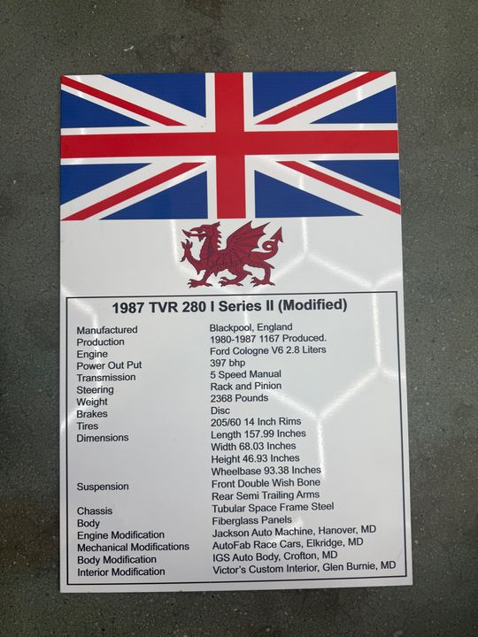 1987 TVR 280I