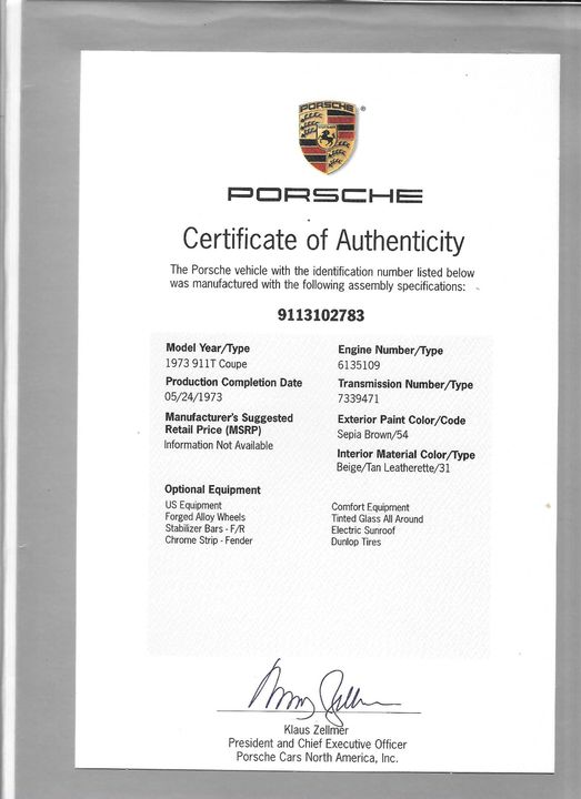 1974 Porsche 911T