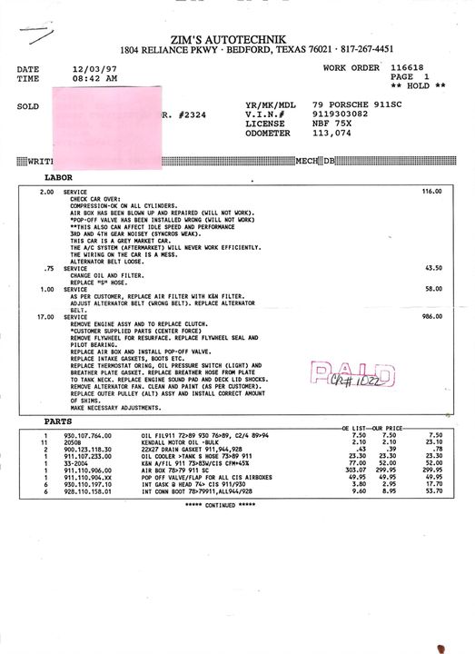 1979 Porsche 911SC Coupe with A GT2 Conversion