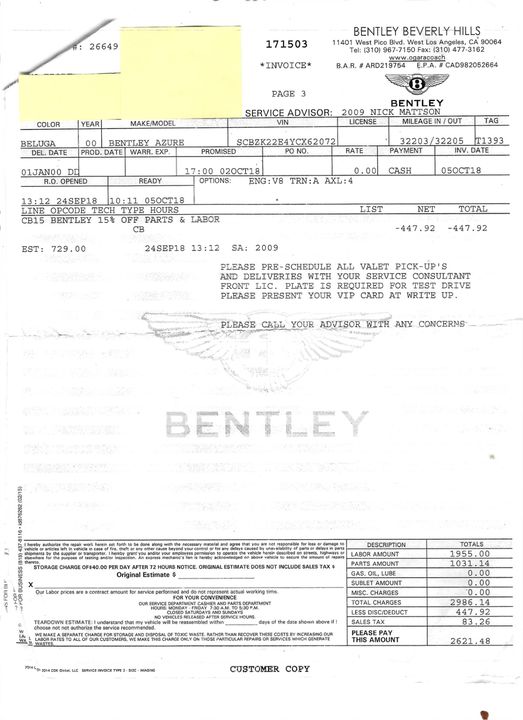 2000 Bentley Azure
