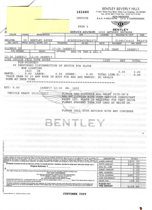 2000 Bentley Azure