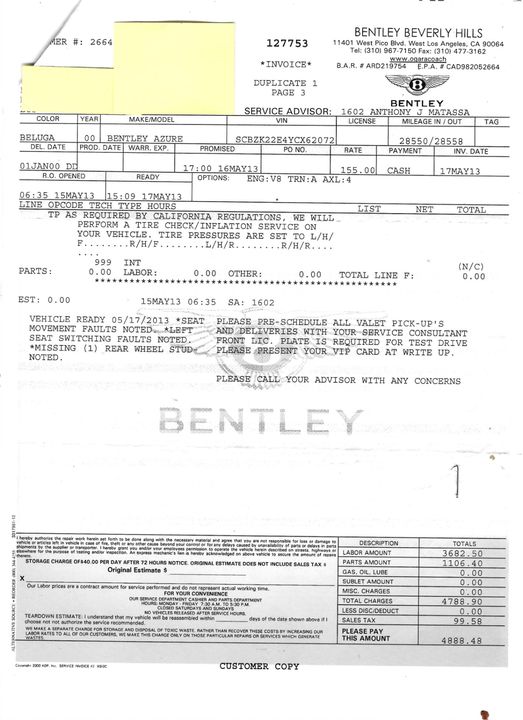 2000 Bentley Azure