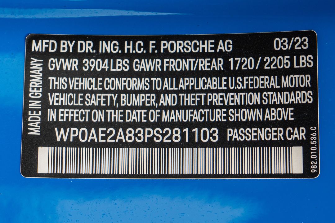 2023 Porsche 718 Cayman