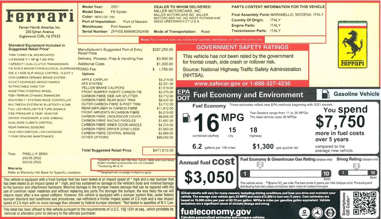 2021 Ferrari F8 Spider