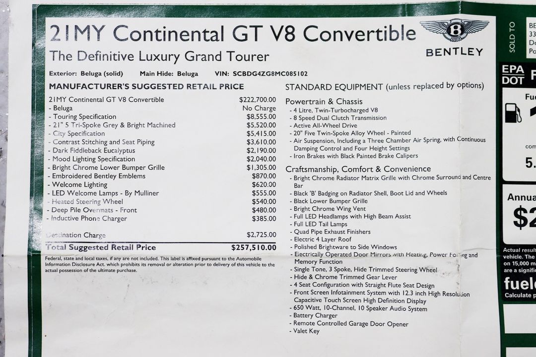 2021 Bentley Continental