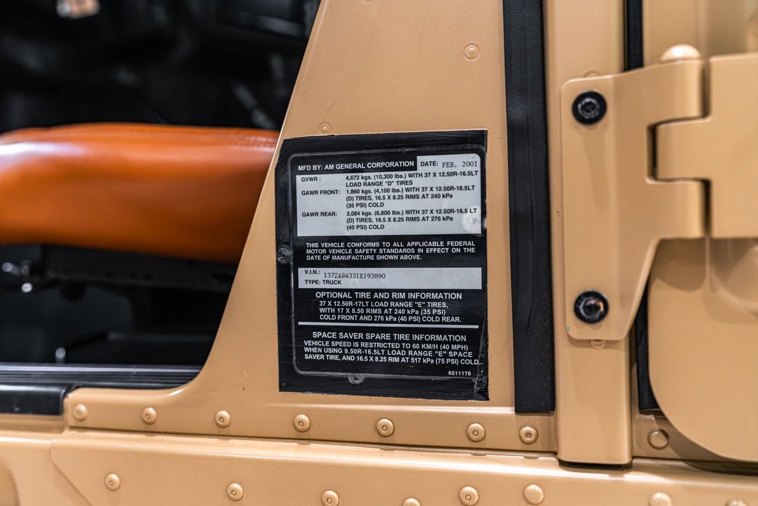 2001 HUMMER H1