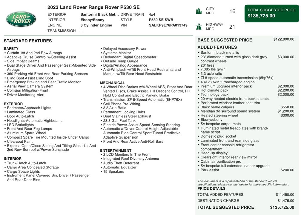 2023 Land Rover Range Rover