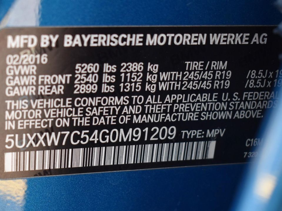 2016 BMW X4