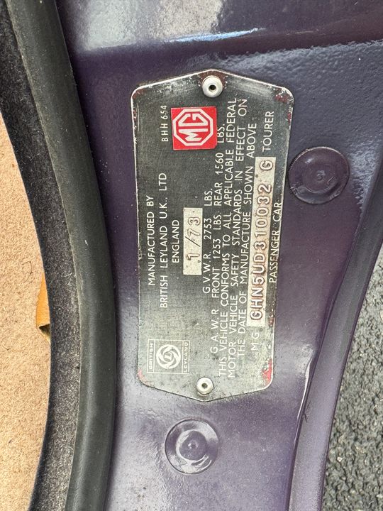 1973 MG MGB