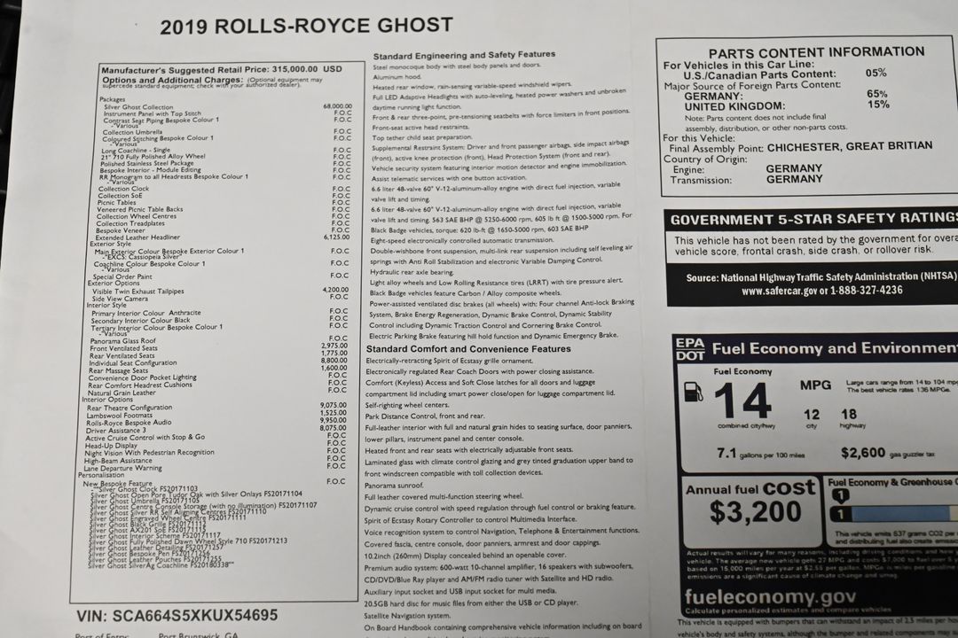 2019 Rolls-Royce Ghost