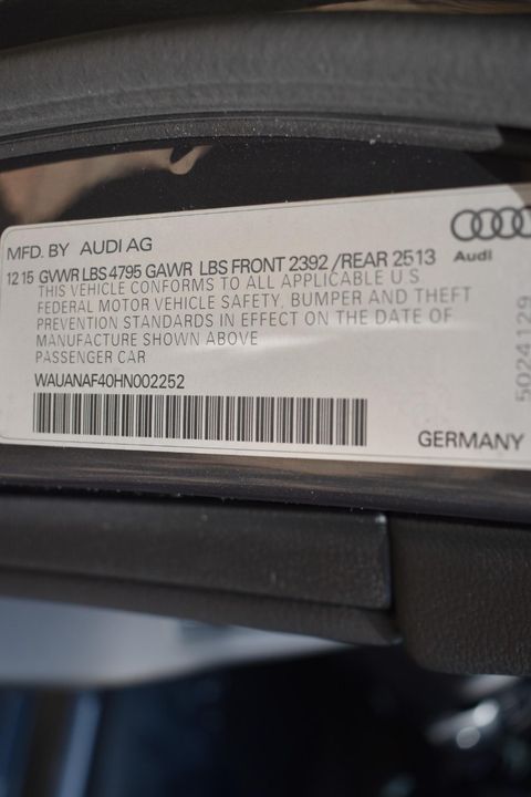 2017 Audi A4 2.0 TFSI Premium quattro AWD