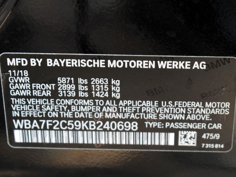 2019 BMW 7 Series