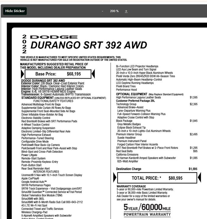 2022 Dodge Durango