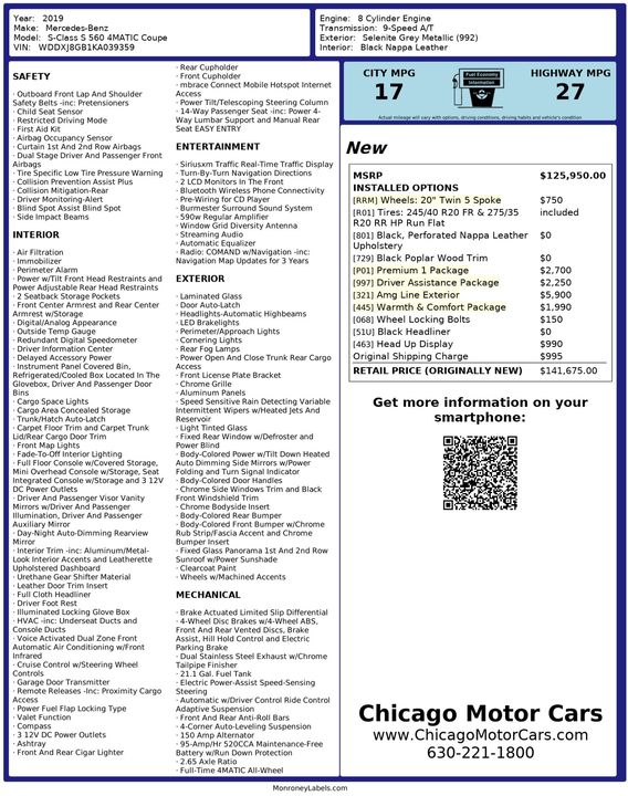 2019 Mercedes-Benz S560 4Matic