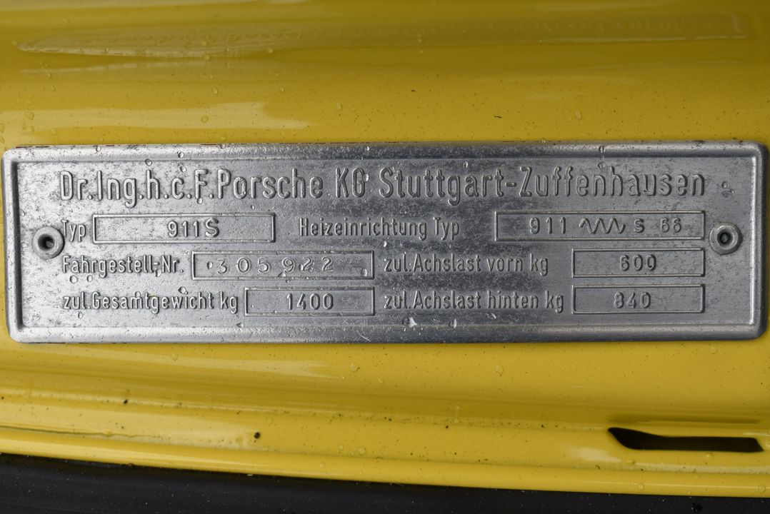 1967 Porsche 911S Sunroof