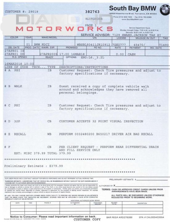 2001 BMW M3