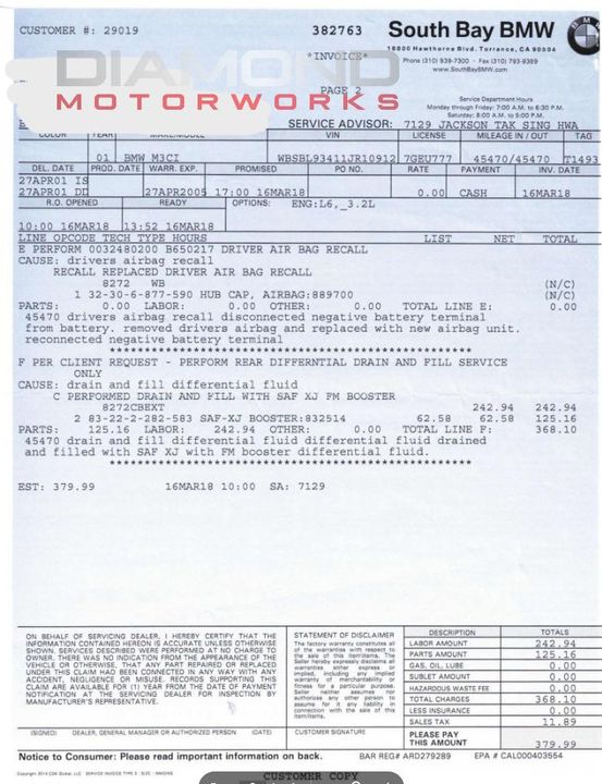 2001 BMW M3