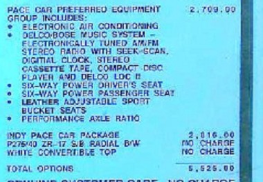 1995 Chevrolet Corvette Indy Pace Car - SOLD!!