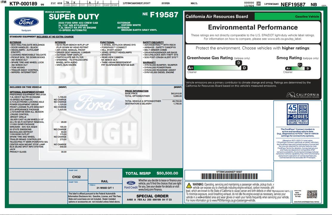 2022 Ford Super Duty F-350 SRW XL