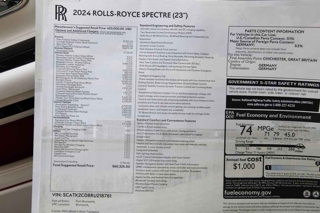 2024 Rolls-Royce Spectre