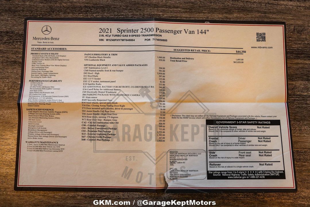 2021 Mercedes-Benz Sprinter