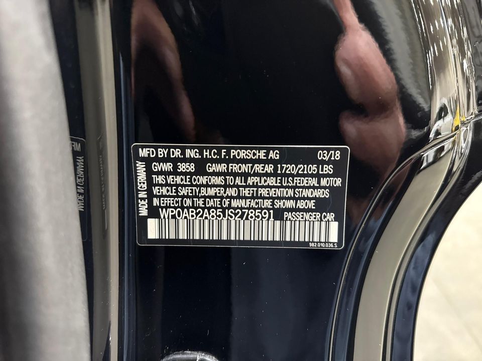 2018 Porsche 718 Cayman