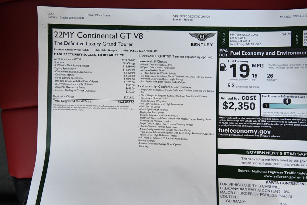 2022 Bentley continental GT