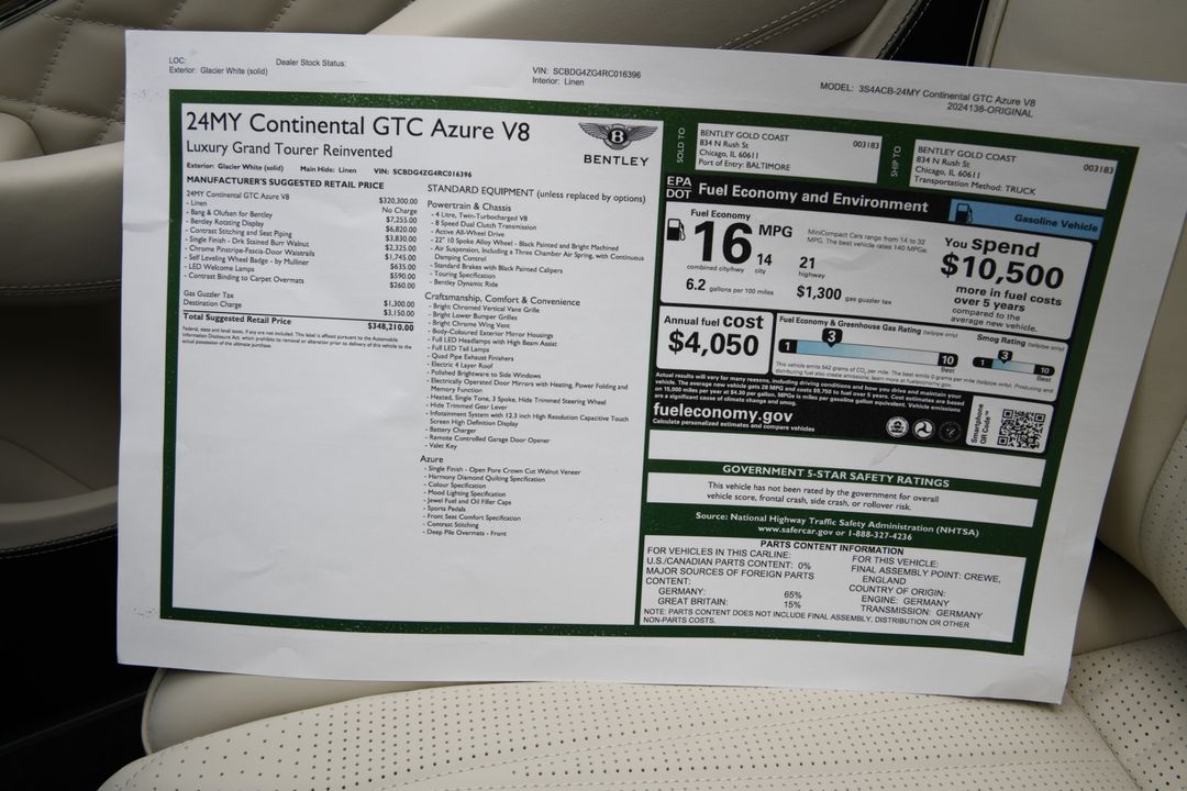 2024 Bentley Continental GTC Convertible