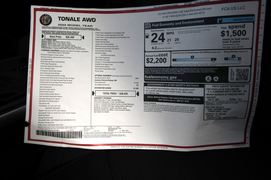2025 Alfa Romeo Tonale