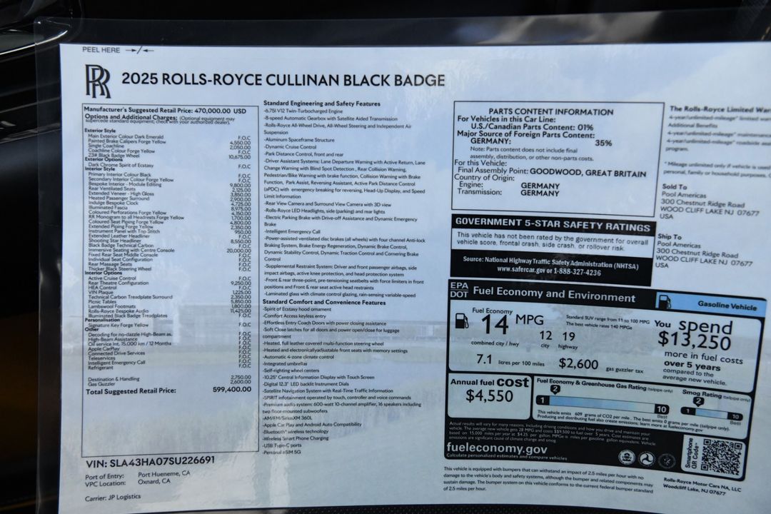 2025 Rolls-Royce Black Badge Cullinan
